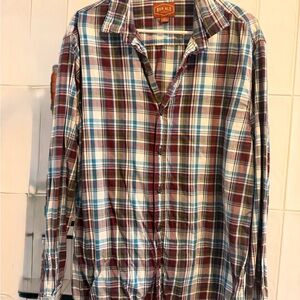 Red Ale Plaid Button-Up Shirt NWOT